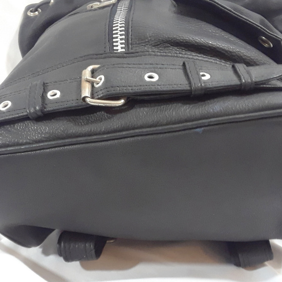 Avirex Daytona Hurricanes LTD  Leather Backpack Drawstring Motorcycle Style - Picture 4 of 6